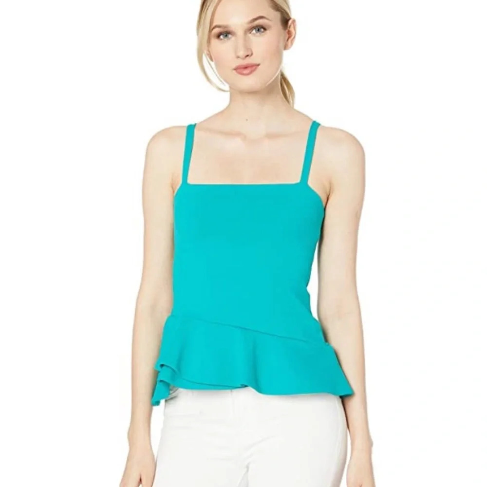 Susana Monaco crossover ruffle tank